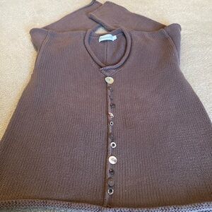 Lulu-B Chocolate Button-Up Cardigan